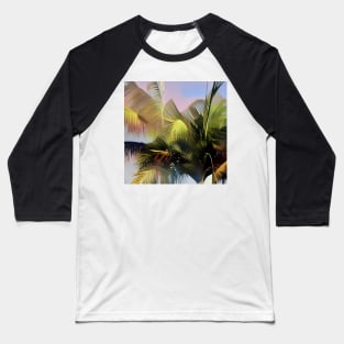 Palm Tree Abstract Baseball T-Shirt